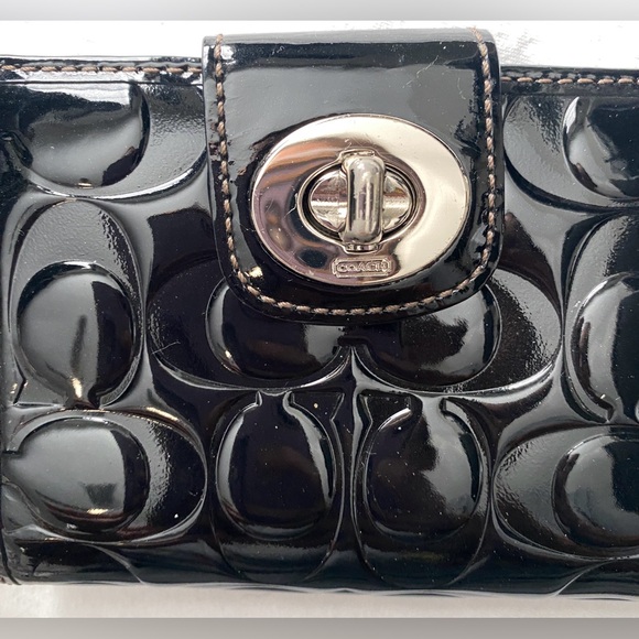 Coach patent leather tote large with matching wallet - Picture 5 of 16